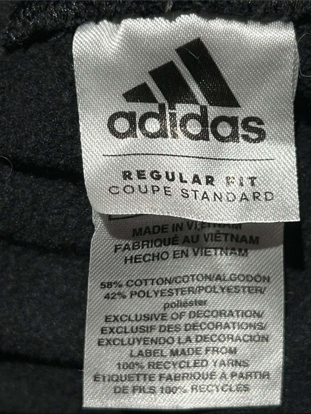 2 Pair 10/12 adidas Kids Beige and Black Jogger Sweatpants